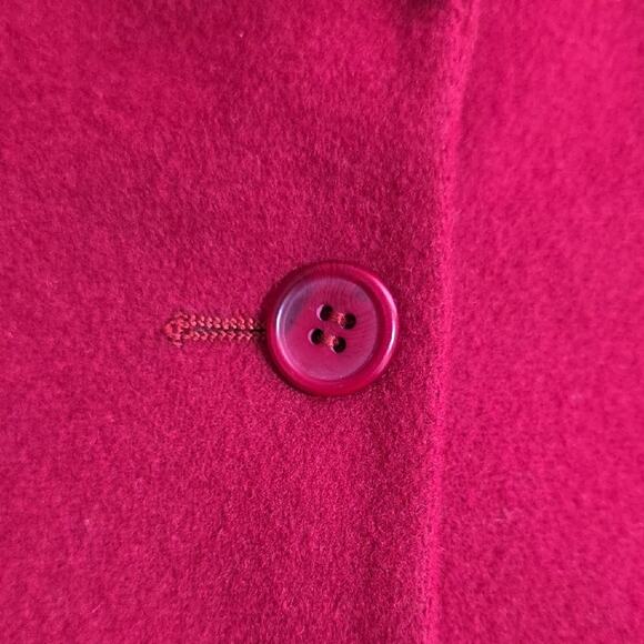 L.L. Bean Womens Sz 6 Red Cashmere Wool Shoulder Pads Made in USA Vintage Blazer - Picture 12 of 15